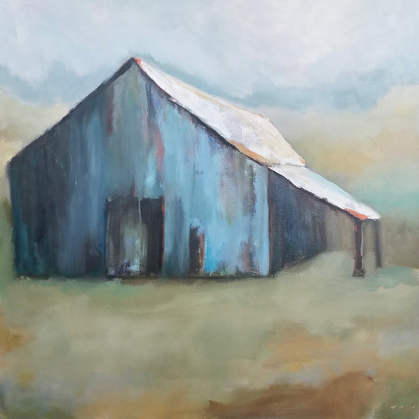 "Blue Barn" 40 x 40