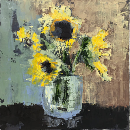 "Sunflowers Fields II" 18 x 18