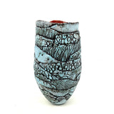 Quilted Vessel-Waterfall series 10 x 5.5 x 6