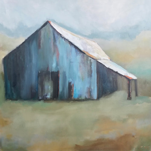 "Blue Barn" 40 x 40
