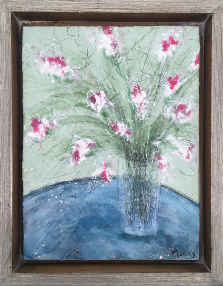 "Cottage Florals I" 12 x 12