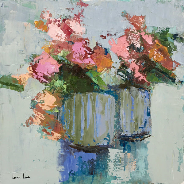 "Cottage Florals IV" 12 x 12