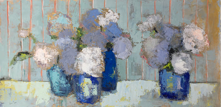 "Cottage Florals I" 12 x 12