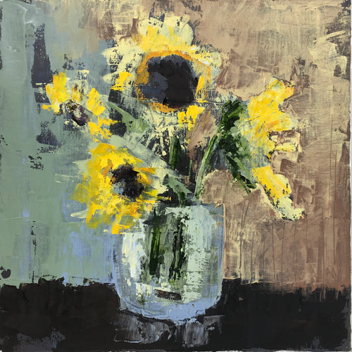 "Sunflower Still life" 20 x 20